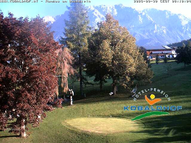 Archiv Foto Webcam Ramsau am Dachstein: Golfplatz am Kobaldhof
