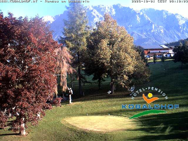 Archiv Foto Webcam Ramsau am Dachstein: Golfplatz am Kobaldhof