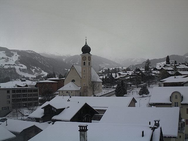 Archiv Foto Webcam Disentis/Mustér, Sogn Gions Kirche