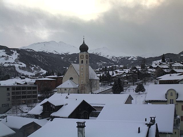 Archiv Foto Webcam Disentis/Mustér, Sogn Gions Kirche
