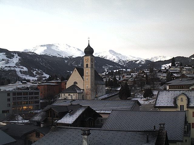 Archiv Foto Webcam Disentis/Mustér, Sogn Gions Kirche
