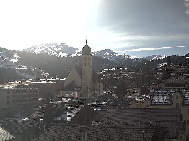 Archiv Foto Webcam Disentis/Mustér, Sogn Gions Kirche