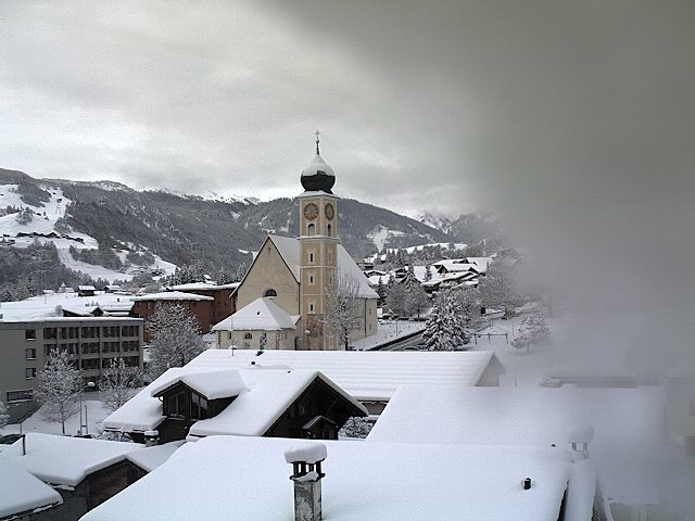 Archiv Foto Webcam Disentis/Mustér, Sogn Gions Kirche