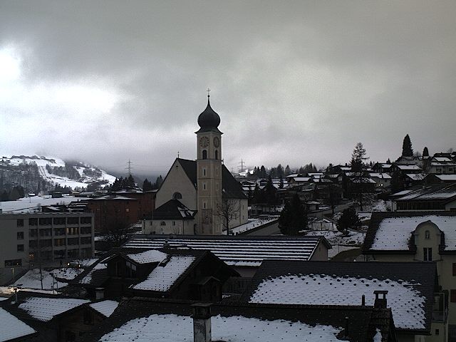 Archiv Foto Webcam Disentis/Mustér, Sogn Gions Kirche