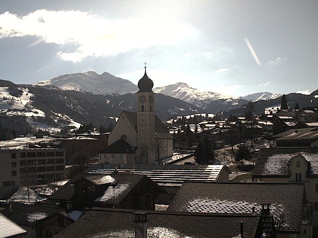 Archiv Foto Webcam Disentis/Mustér, Sogn Gions Kirche