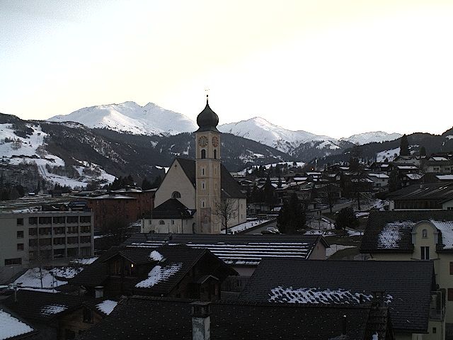 Archiv Foto Webcam Disentis/Mustér, Sogn Gions Kirche