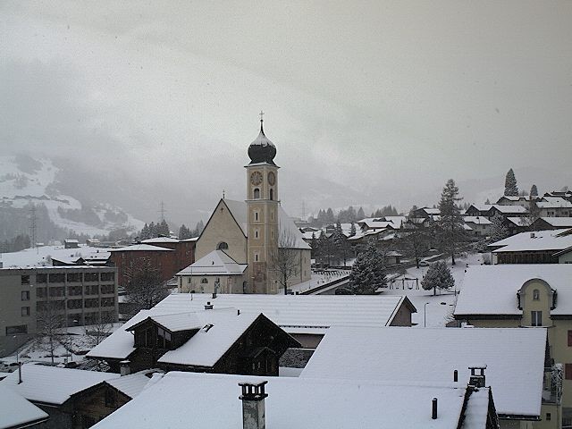 Archiv Foto Webcam Disentis/Mustér, Sogn Gions Kirche