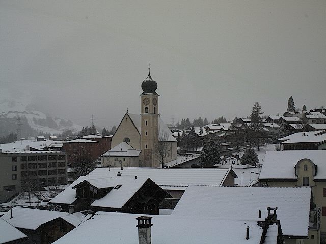 Archiv Foto Webcam Disentis/Mustér, Sogn Gions Kirche