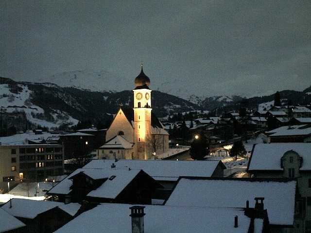 Archived image Webcam Disentis/Mustér, Sogn Gions church
