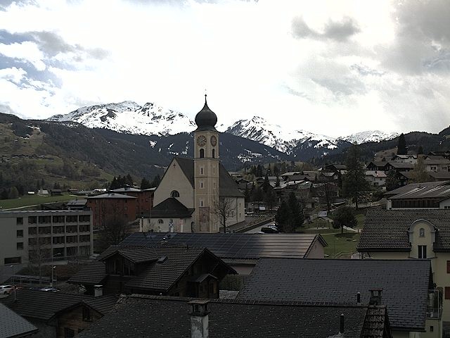 Archiv Foto Webcam Disentis/Mustér, Sogn Gions Kirche
