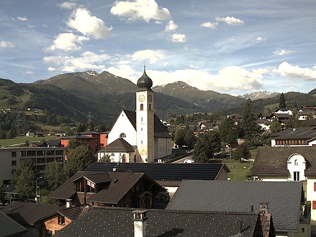 Archiv Foto Webcam Disentis/Mustér, Sogn Gions Kirche