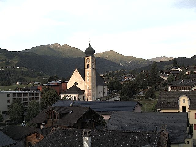 Archiv Foto Webcam Disentis/Mustér, Sogn Gions Kirche
