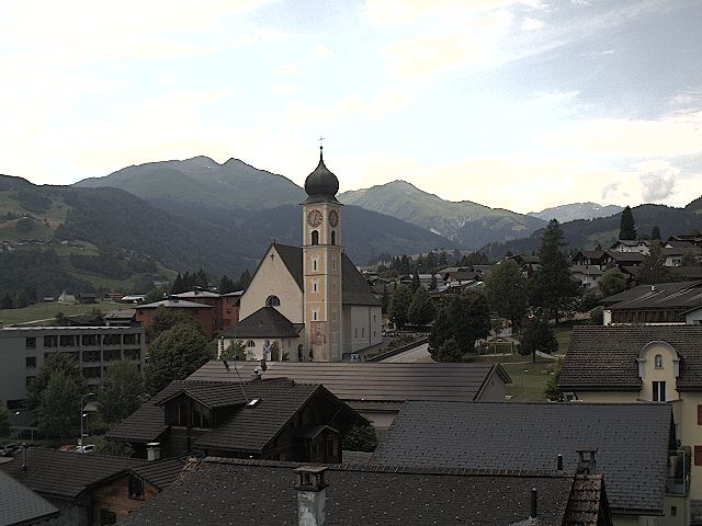 Archiv Foto Webcam Disentis/Mustér, Sogn Gions Kirche