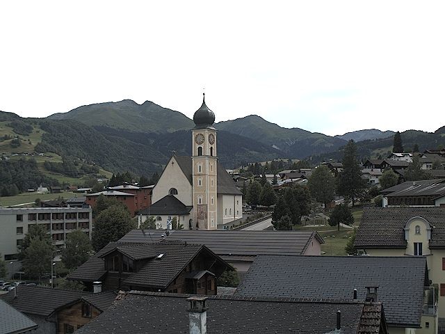 Archiv Foto Webcam Disentis/Mustér, Sogn Gions Kirche