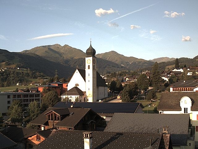 Archiv Foto Webcam Disentis/Mustér, Sogn Gions Kirche