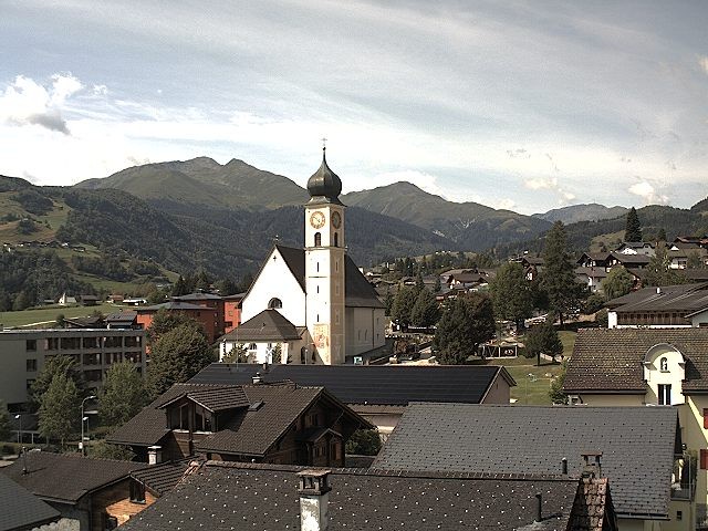 Archiv Foto Webcam Disentis/Mustér, Sogn Gions Kirche