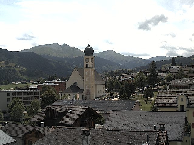 Archiv Foto Webcam Disentis/Mustér, Sogn Gions Kirche