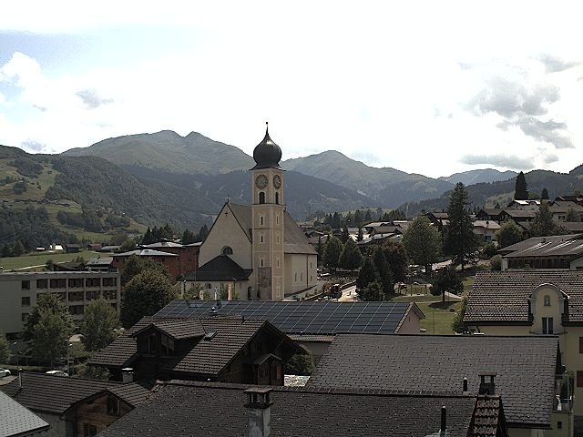 Archiv Foto Webcam Disentis/Mustér, Sogn Gions Kirche