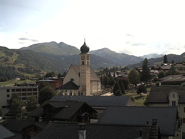 Archiv Foto Webcam Disentis/Mustér, Sogn Gions Kirche