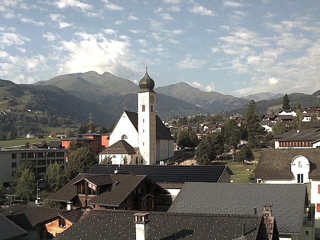 Archiv Foto Webcam Disentis/Mustér, Sogn Gions Kirche