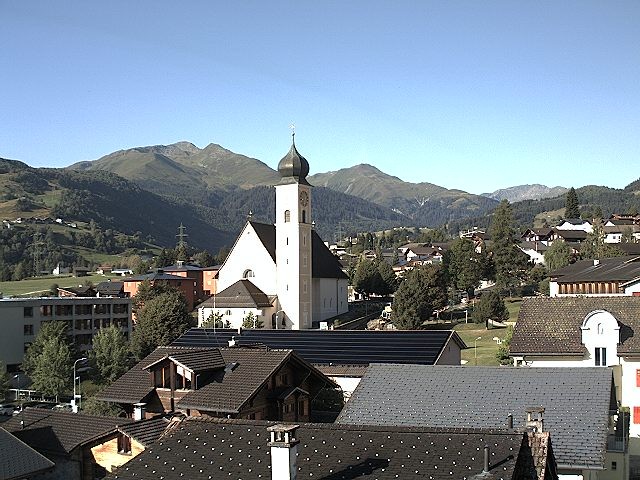 Archiv Foto Webcam Disentis/Mustér, Sogn Gions Kirche