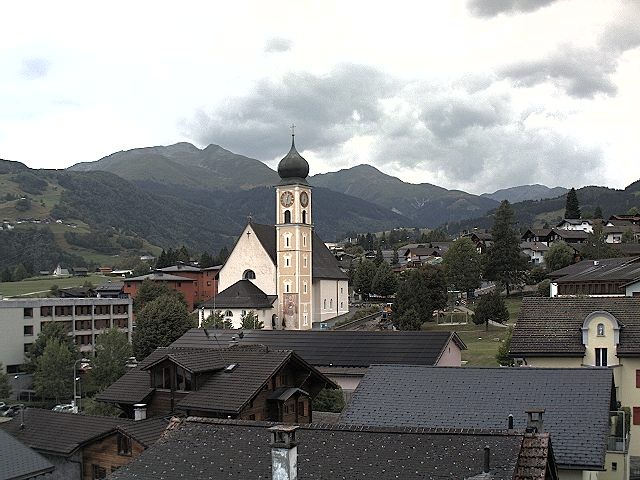 Archiv Foto Webcam Disentis/Mustér, Sogn Gions Kirche