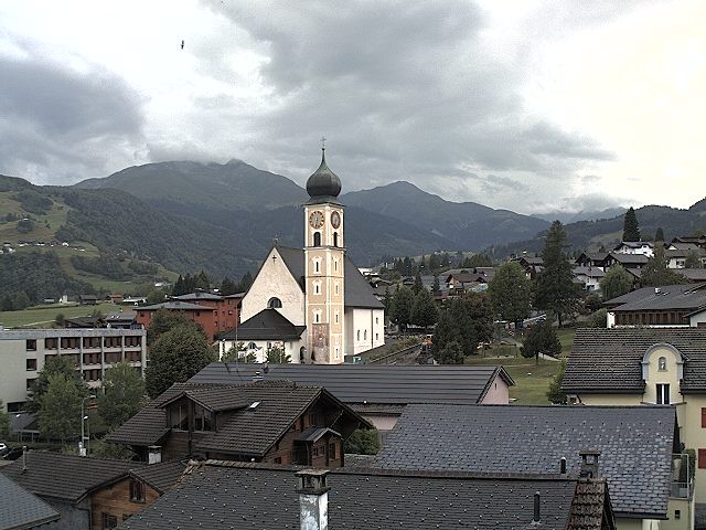 Archiv Foto Webcam Disentis/Mustér, Sogn Gions Kirche