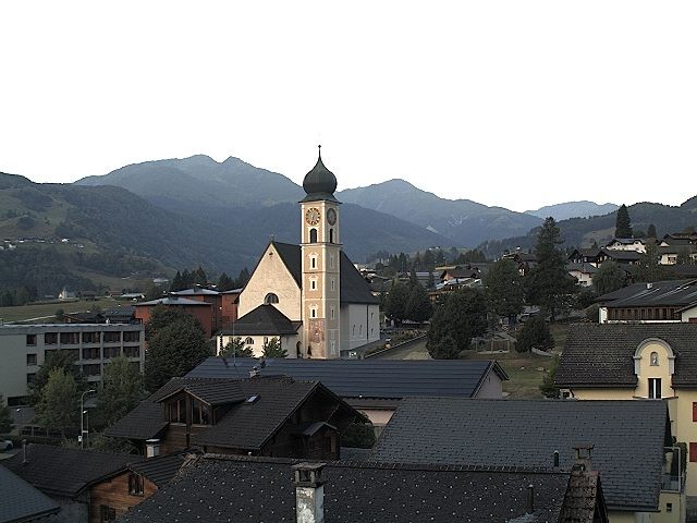Archiv Foto Webcam Disentis/Mustér, Sogn Gions Kirche