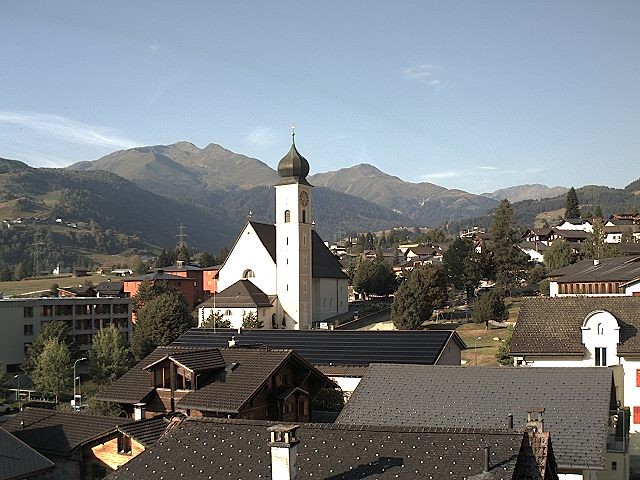 Archiv Foto Webcam Disentis/Mustér, Sogn Gions Kirche