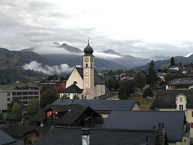 Archiv Foto Webcam Disentis/Mustér, Sogn Gions Kirche