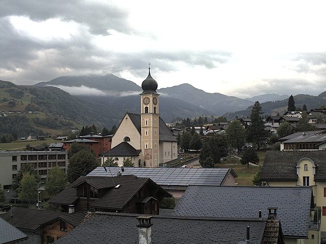 Archiv Foto Webcam Disentis/Mustér, Sogn Gions Kirche