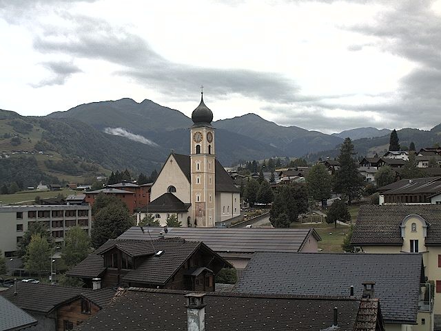 Archiv Foto Webcam Disentis/Mustér, Sogn Gions Kirche