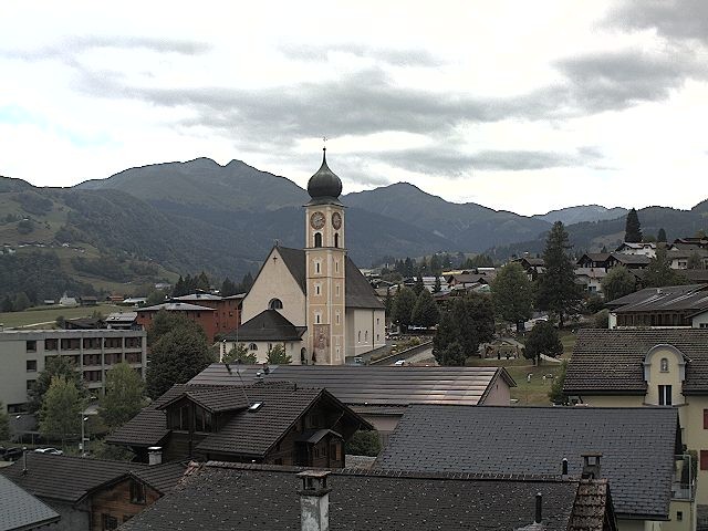 Archiv Foto Webcam Disentis/Mustér, Sogn Gions Kirche