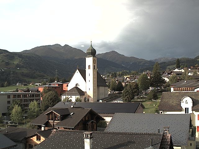 Archiv Foto Webcam Disentis/Mustér, Sogn Gions Kirche