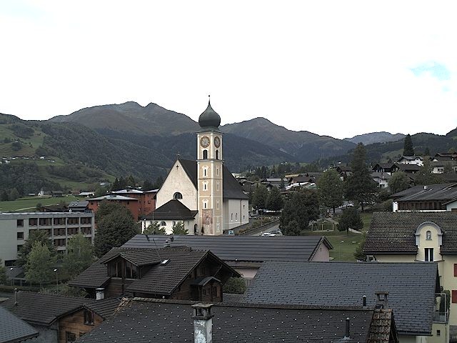 Archiv Foto Webcam Disentis/Mustér, Sogn Gions Kirche
