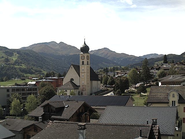 Archiv Foto Webcam Disentis/Mustér, Sogn Gions Kirche