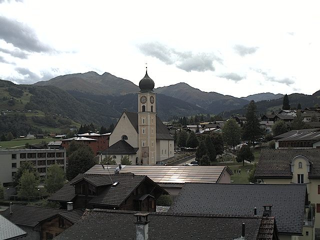 Archiv Foto Webcam Disentis/Mustér, Sogn Gions Kirche