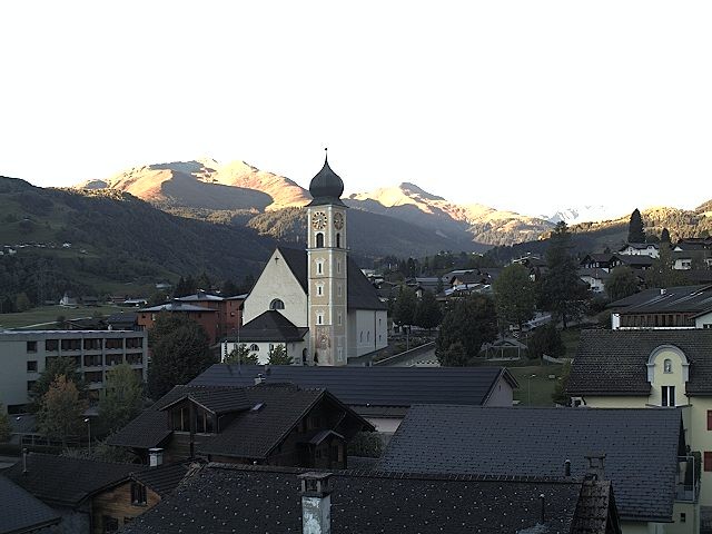 Archiv Foto Webcam Disentis/Mustér, Sogn Gions Kirche