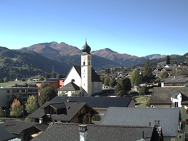 Archiv Foto Webcam Disentis/Mustér, Sogn Gions Kirche