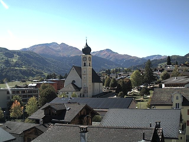 Archiv Foto Webcam Disentis/Mustér, Sogn Gions Kirche