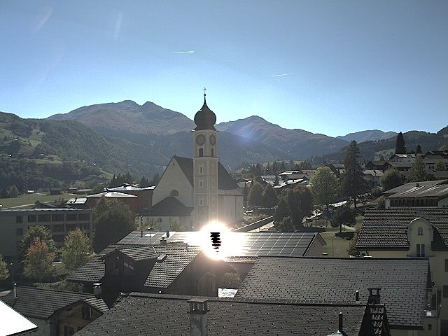 Archiv Foto Webcam Disentis/Mustér, Sogn Gions Kirche