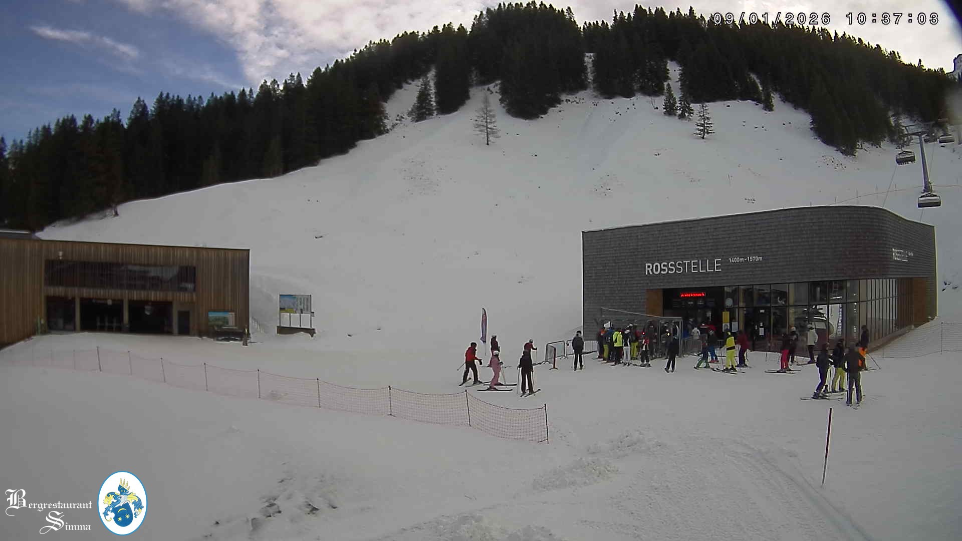 Archiv Foto Webcam Mellau: Sonnenterrasse Bergrestaurant Simma