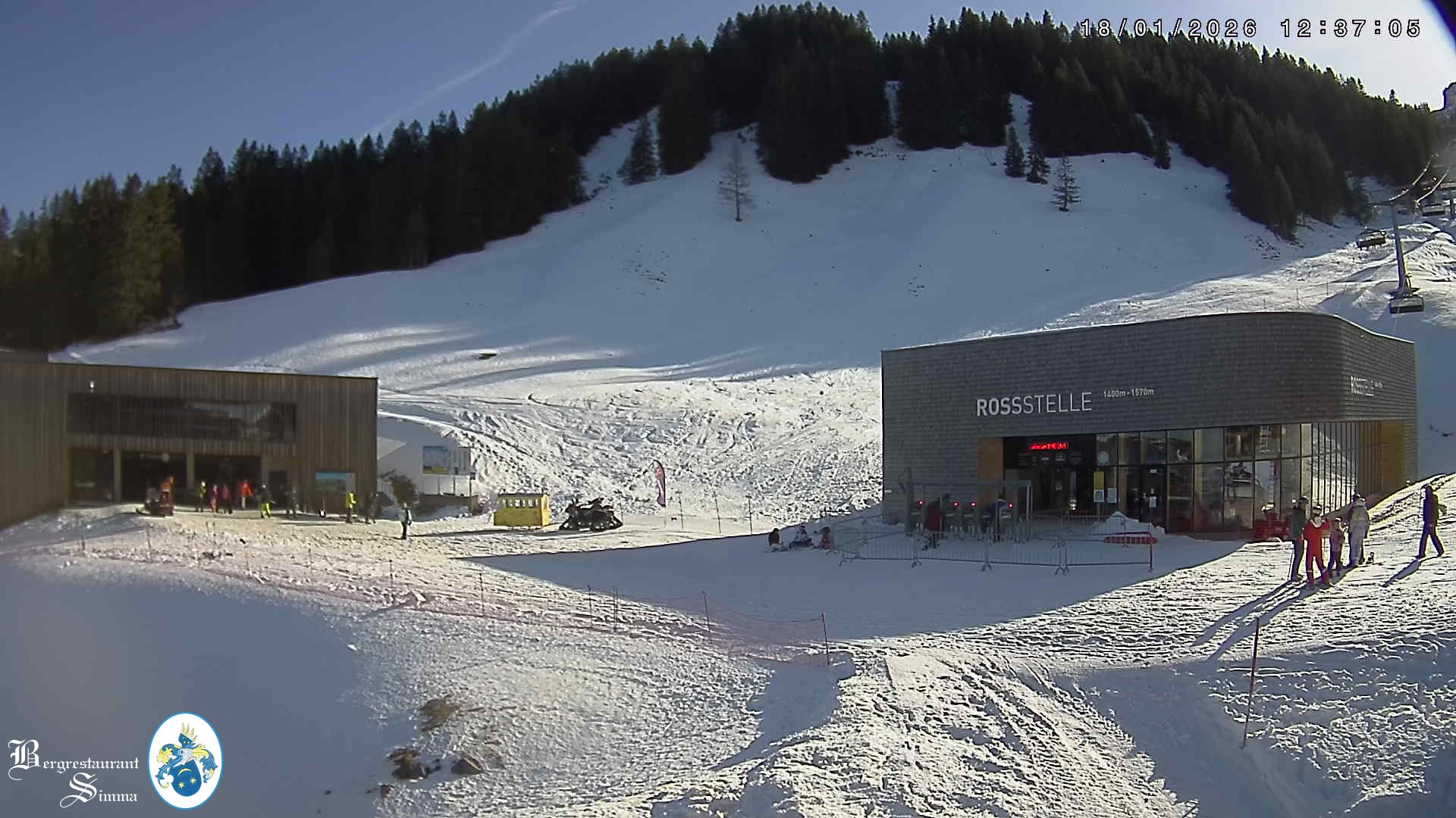 Archiv Foto Webcam Mellau: Sonnenterrasse Bergrestaurant Simma