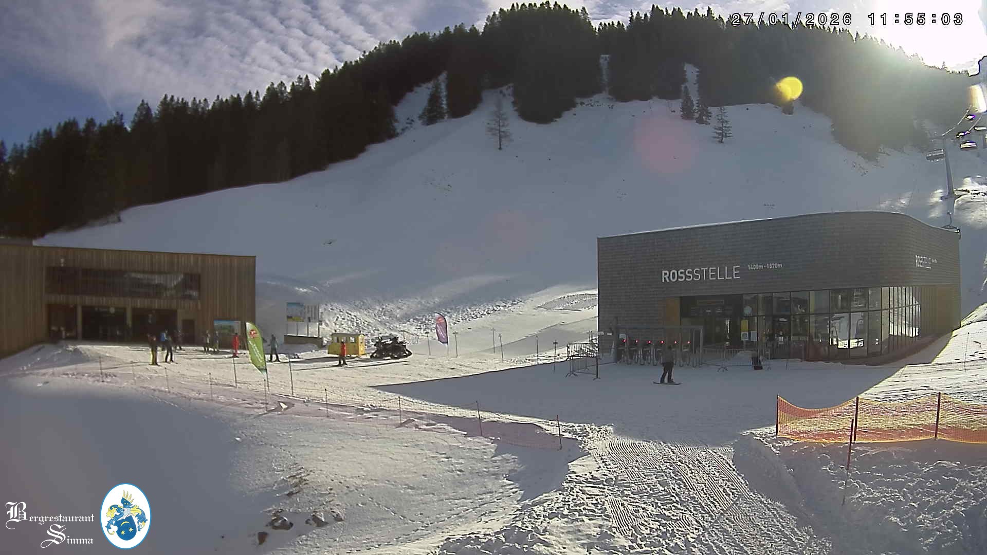 Archiv Foto Webcam Mellau: Sonnenterrasse Bergrestaurant Simma