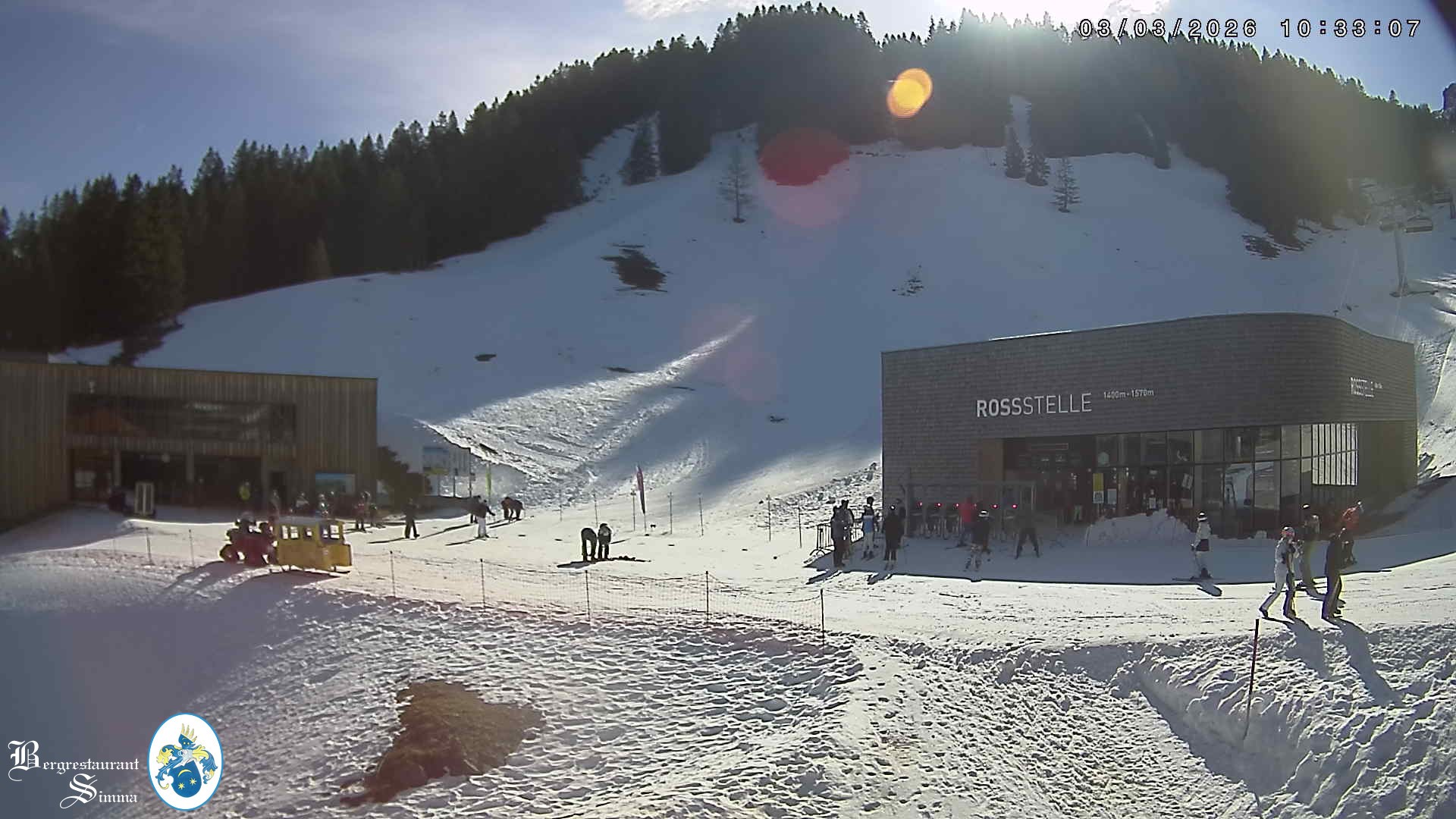 Archiv Foto Webcam Mellau: Sonnenterrasse Bergrestaurant Simma