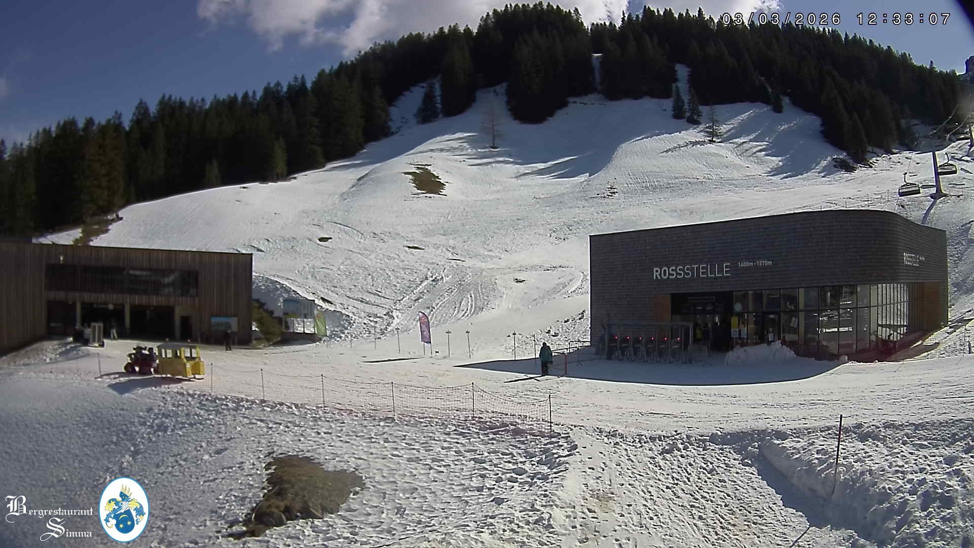 Archiv Foto Webcam Mellau: Sonnenterrasse Bergrestaurant Simma