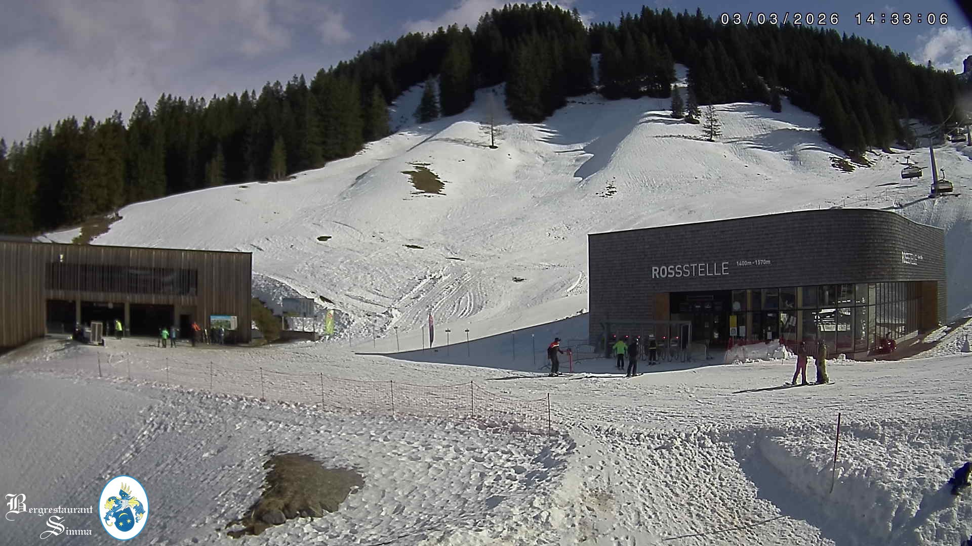 Archiv Foto Webcam Mellau: Sonnenterrasse Bergrestaurant Simma