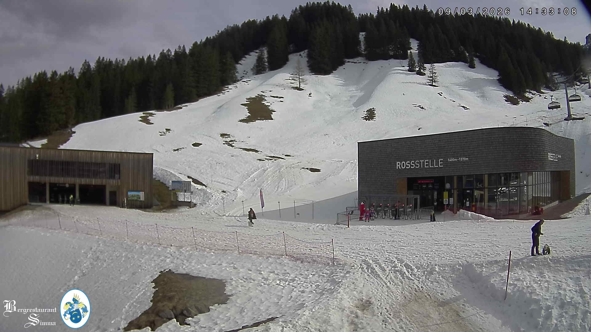 Archiv Foto Webcam Mellau: Sonnenterrasse Bergrestaurant Simma