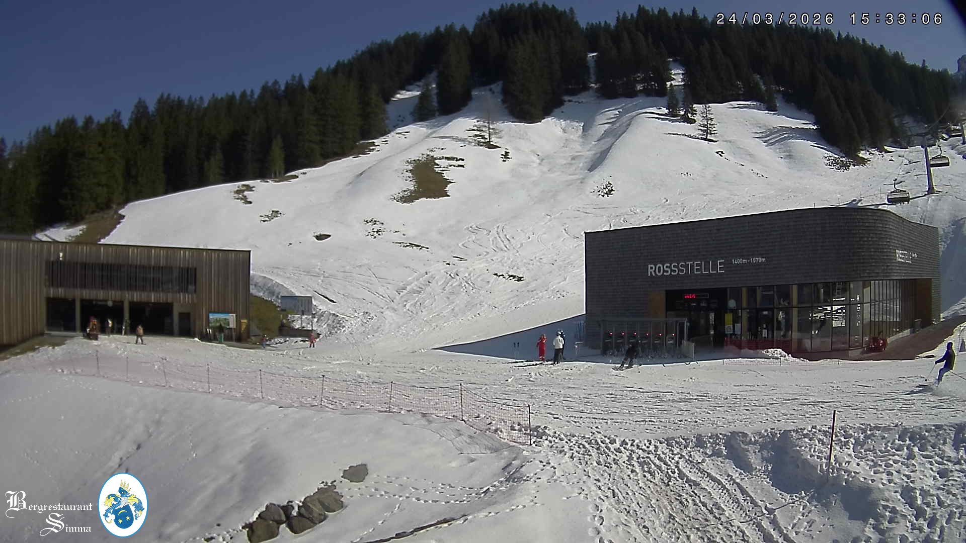 Archiv Foto Webcam Mellau: Sonnenterrasse Bergrestaurant Simma