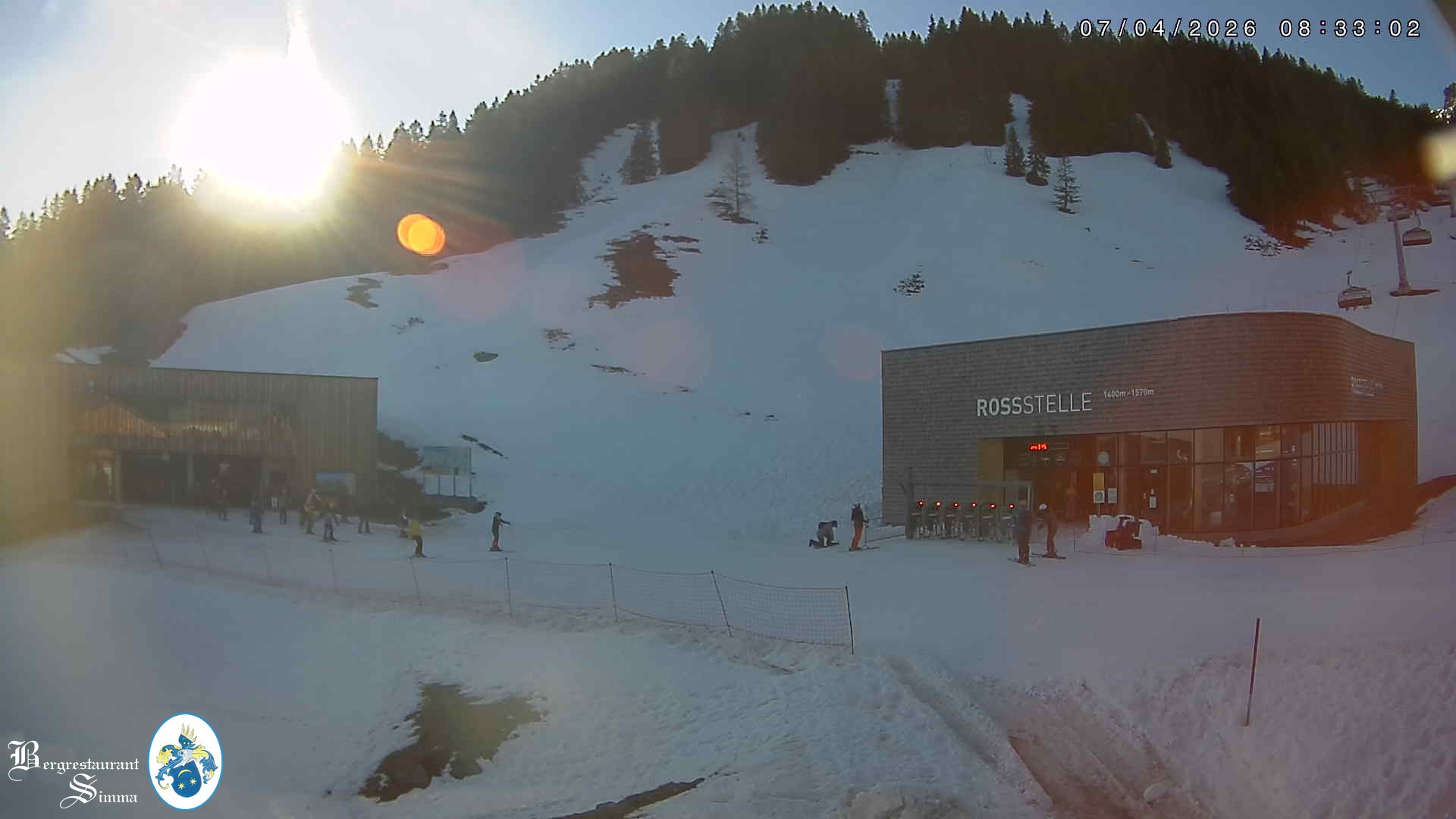 Archiv Foto Webcam Mellau: Sonnenterrasse Bergrestaurant Simma